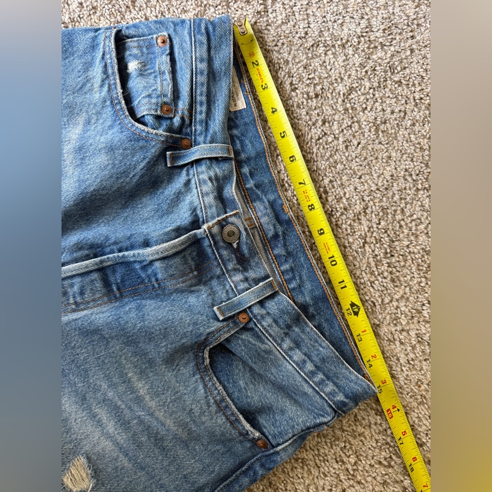 Levi’s 501 Premium Distressed Jeans W29 L30 High Rise Boyfriend Straight Leg‎ - Picture 5 of 9